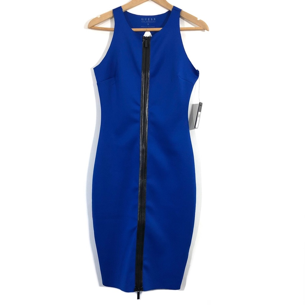 GUESS Baylee Scuba-knit Zip Midi Dress